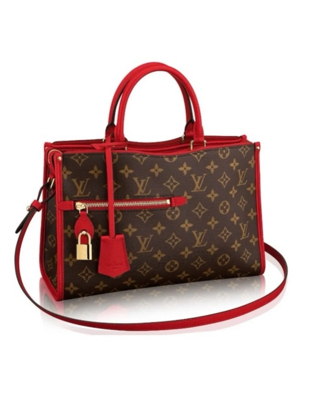 Louis Vuitton Monogram Shoulder Bag with Red Trim